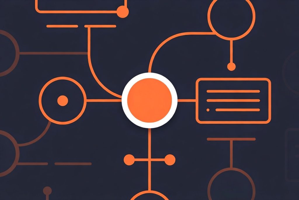 Diagram of interconnected nodes linking to a digital form icon, representing data flow in web submissions. (C) 2026, https://rsmspark.com, all rights reserved